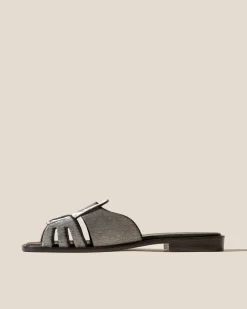 Women Hereu Studio Sandals<ANCORA SQUARED SLIDE SHORT CALF HAIR